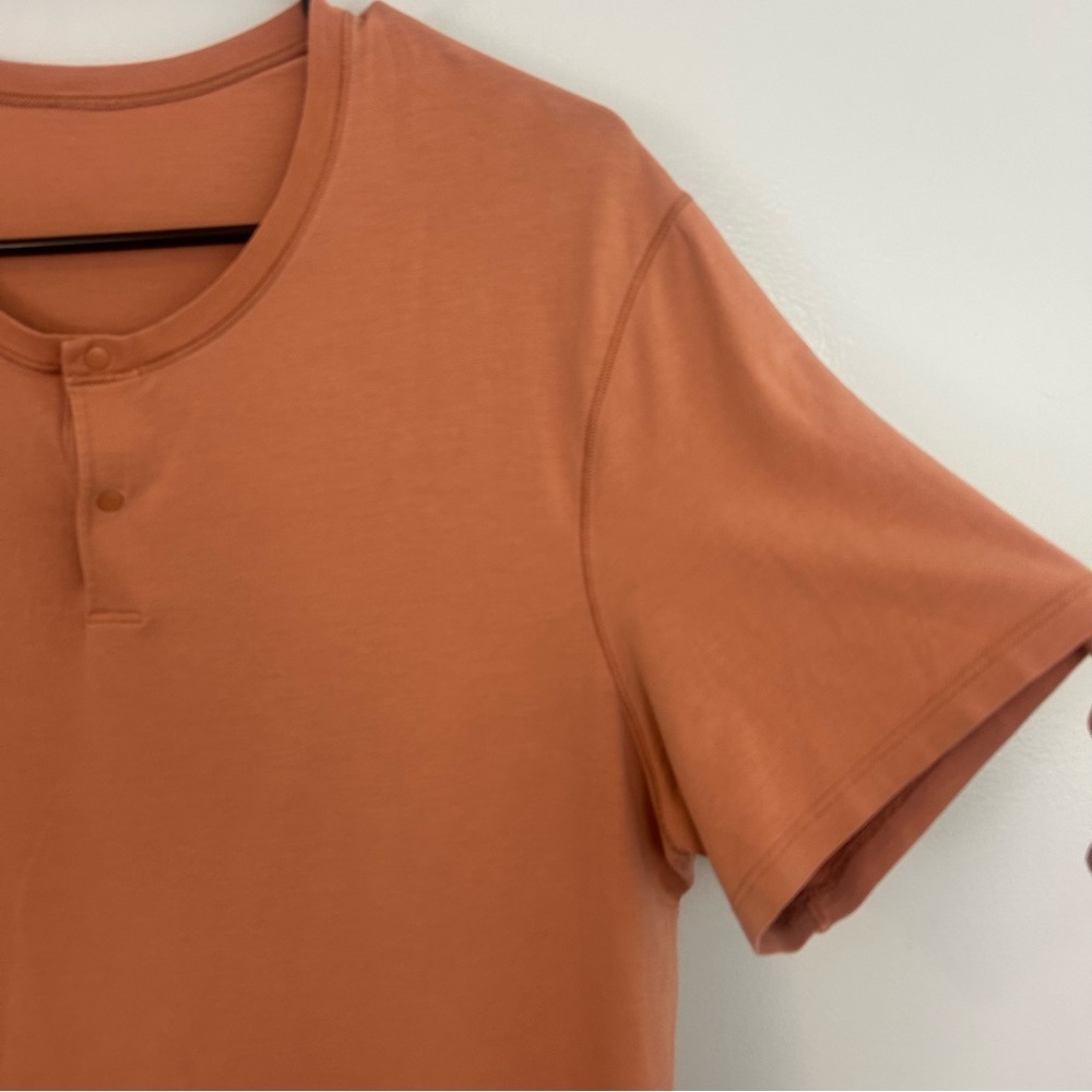 Lululemon Orange/Peach 5 Year Basic Ss Henley Sho… - image 5
